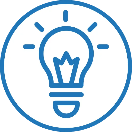 Ícone de inteligência, representando solução fácil e inteligente para problemas financeiros